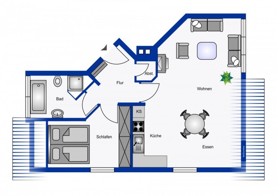 Grundriss Dachgeschosswohnung Paderborn
