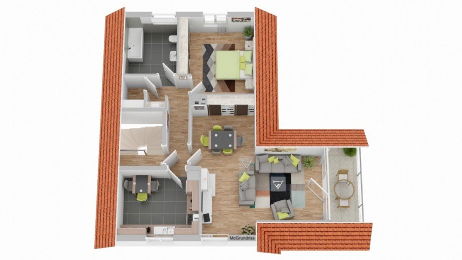 Grundriss OG Zweifamilienhaus Langenberg