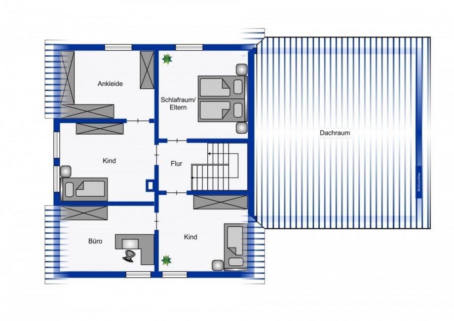 OG Grundriss Einfamilienhaus Paderborn / Sennelager