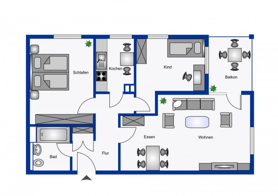 Grundriss Erdgeschosswohnung Paderborn / Schlo� Neuhaus