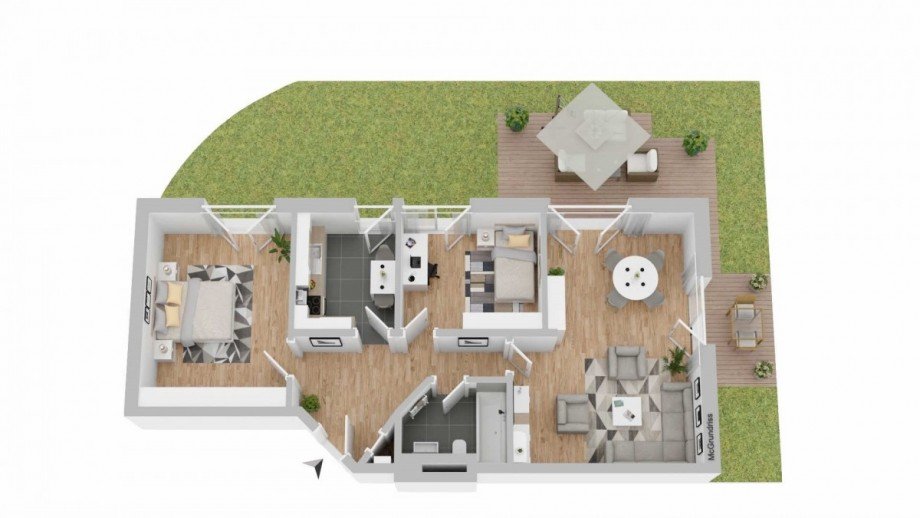 Grundriss Whg. 2 Erdgeschosswohnung Bad Salzuflen