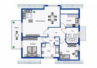 Hauptbild 3-Zimmer Wohnung in PB-Elsen1-OG, Balkon, Carport zum 1. August zu Vermieten!