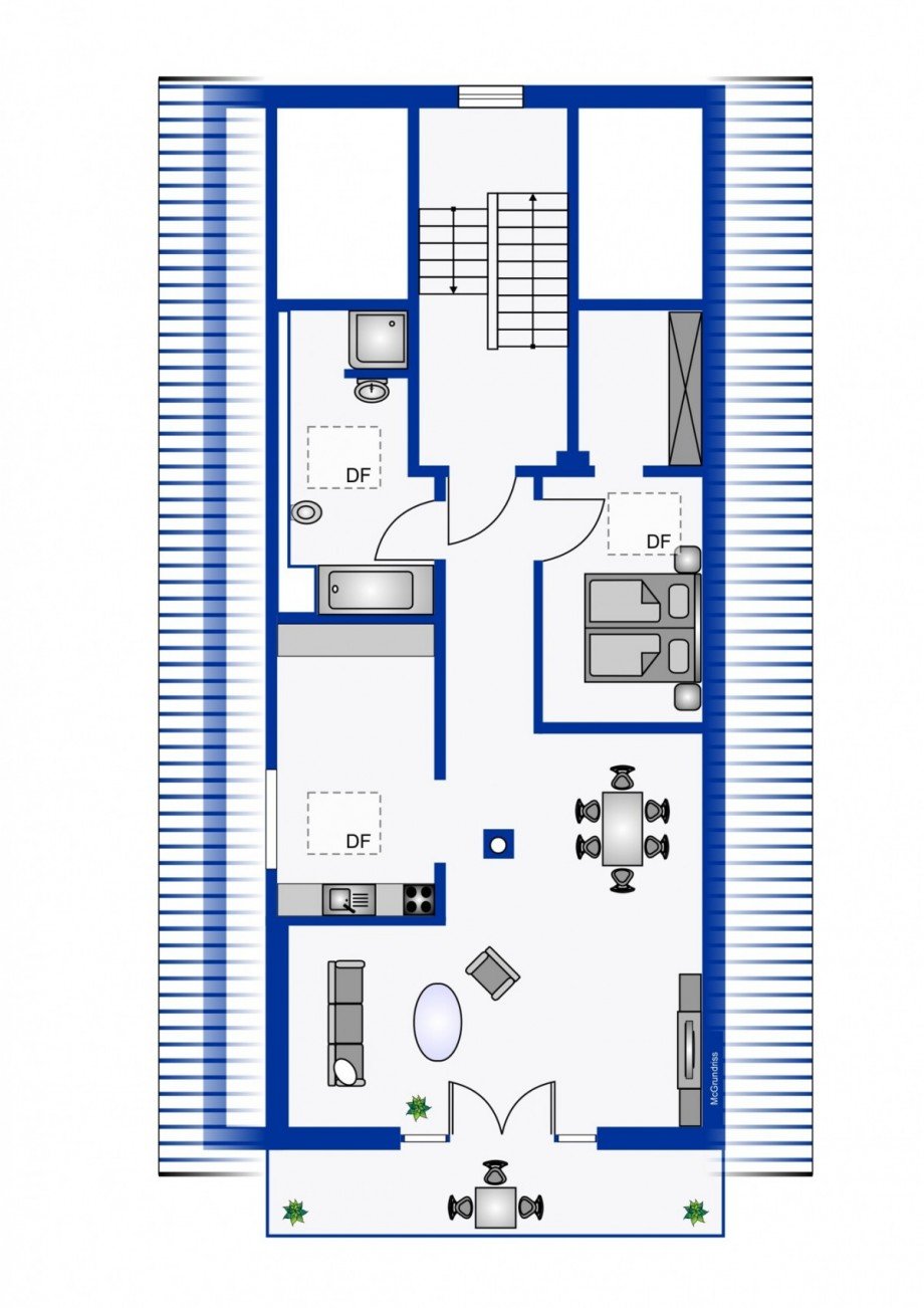 Grundriss Dachgeschosswohnung Paderborn / Elsen