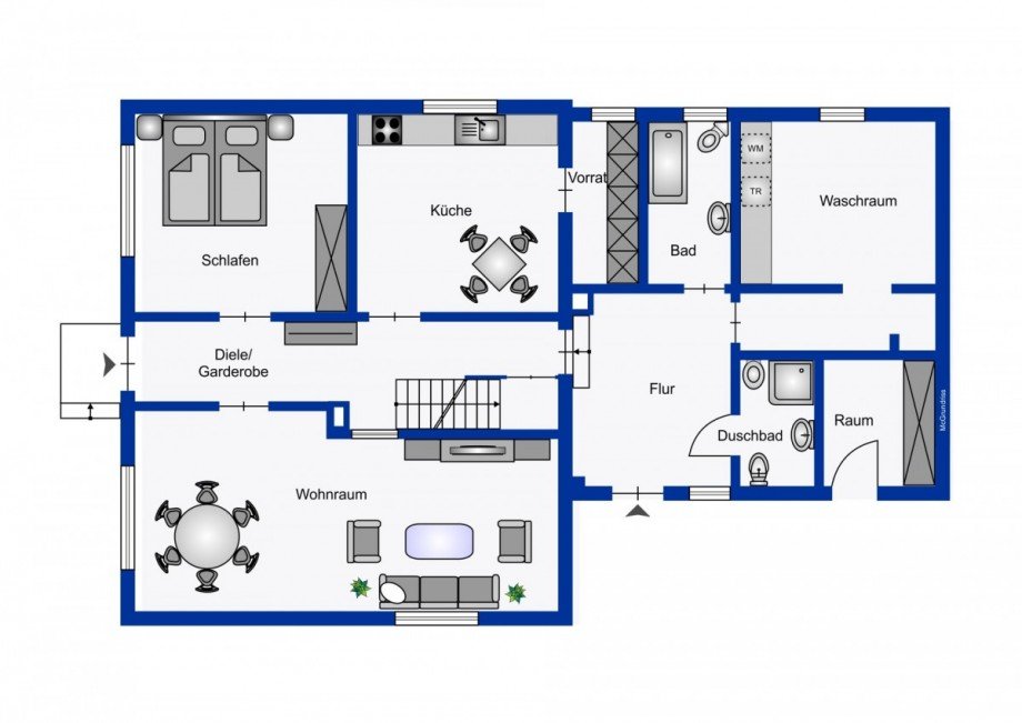 EG Grundriss Einfamilienhaus Paderborn / Sennelager
