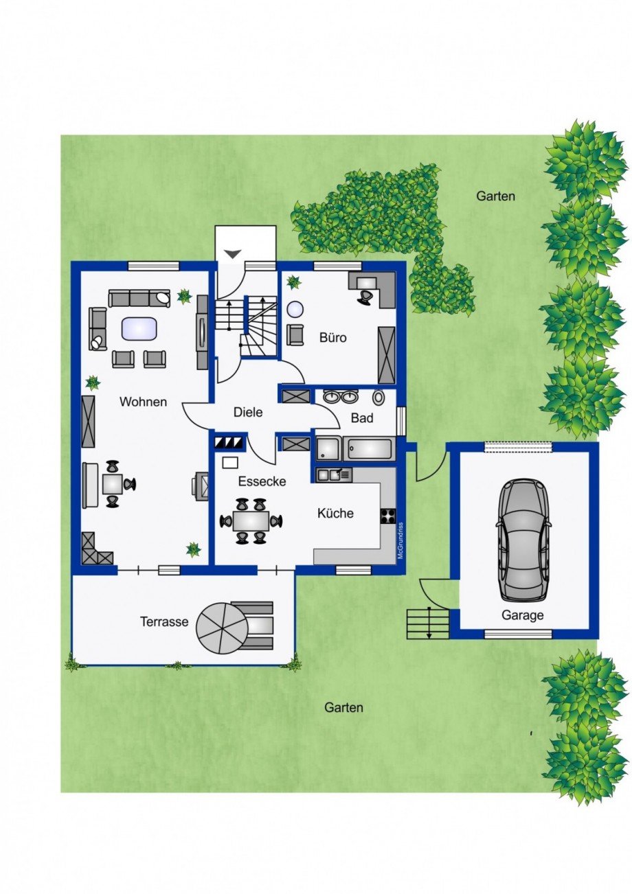 EG Grundriss Einfamilienhaus Bad Driburg